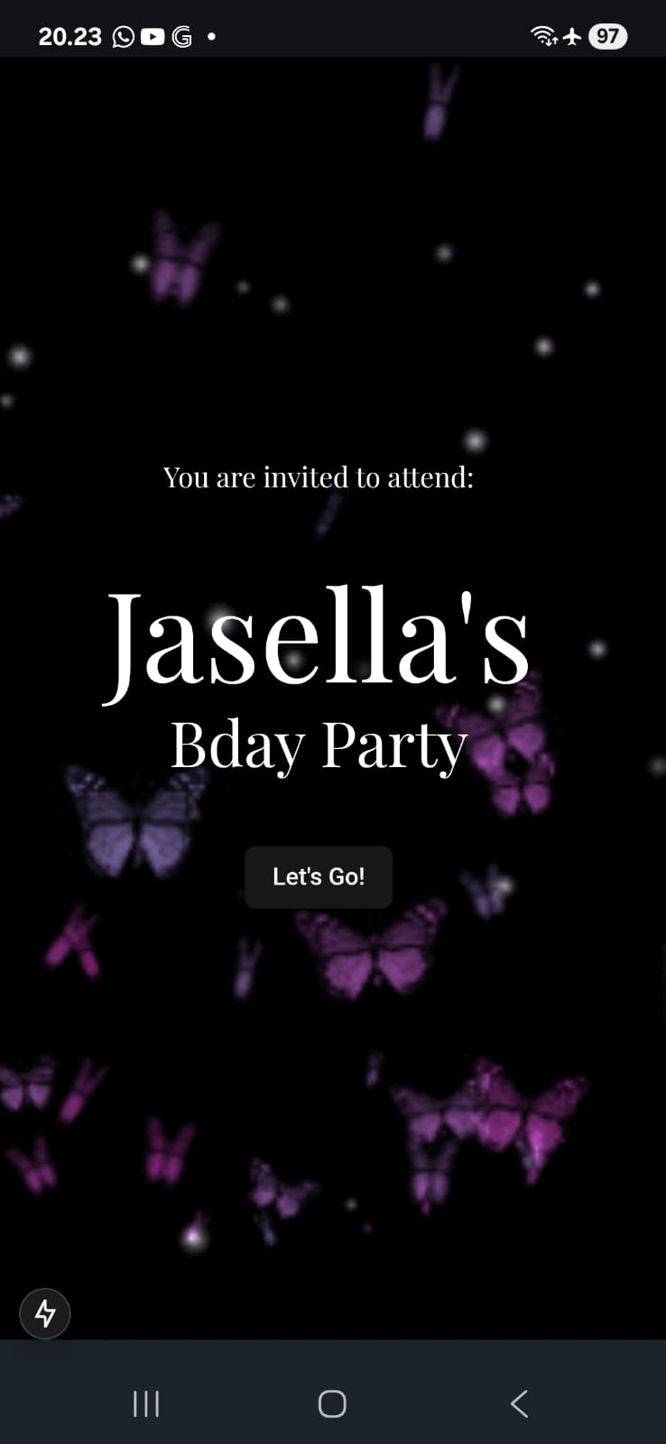 Birthday Invitation Website — A Gen-Z digital invitation, built as a birthday gift for my sister.