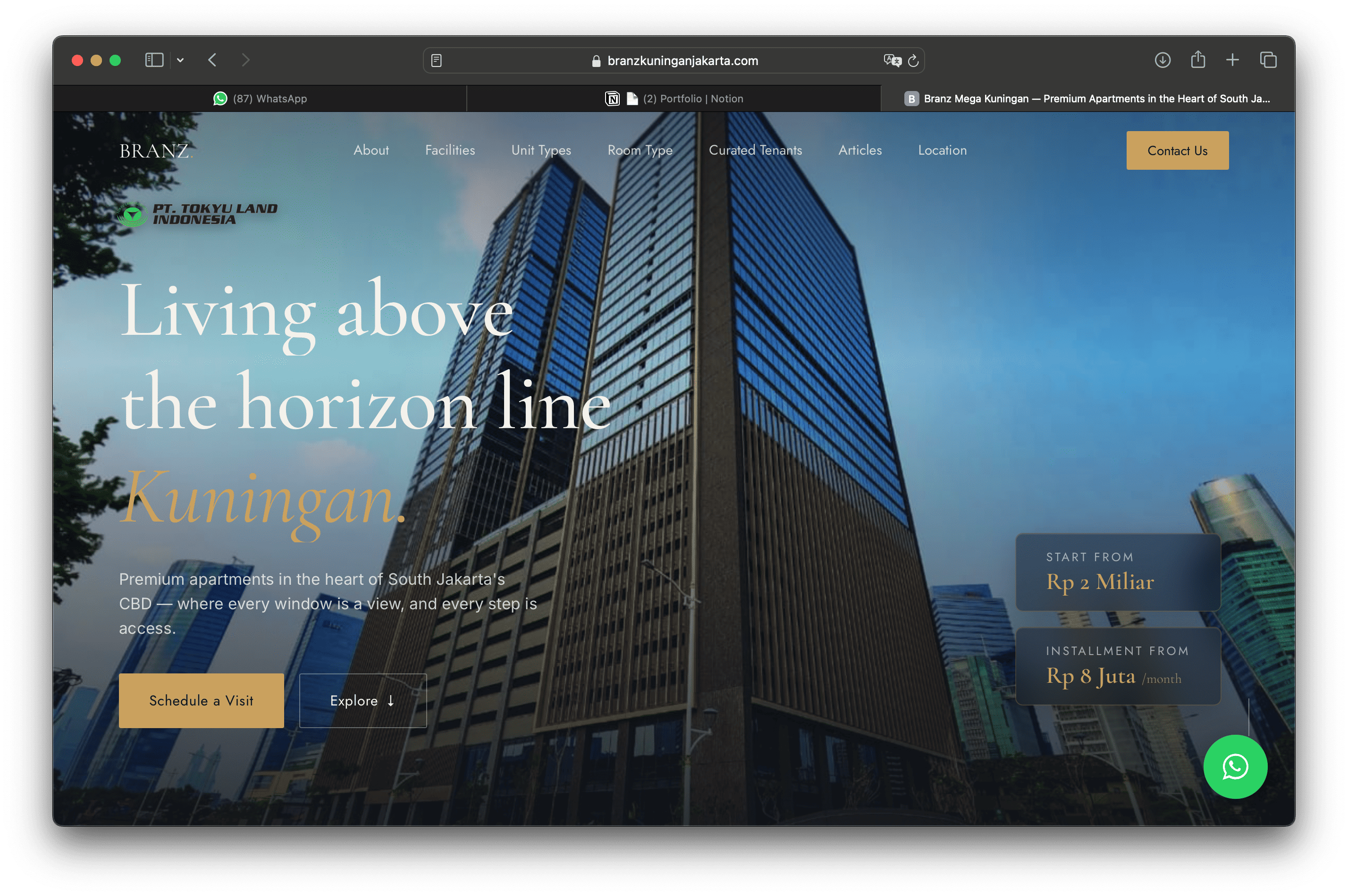 Branz Mega Kuningan Landing Page — A vanilla-stack marketing site built for speed, SEO, and easy handoff.